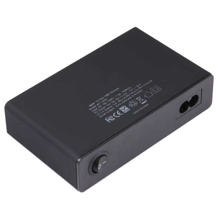 MFT-03Q 10 in 1 65W QC3.0 USB Smart Fast Charger, Plug Type:US Plug(Black) - USB Charger by PMC TechLife | Online Shopping South Africa | PMC TechLife | Buy Now Pay Later Mobicred