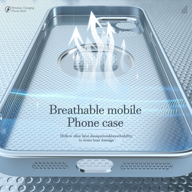 For iPhone 14 Pro Max R-JUST Square Round Mirror PC+TPU Phone Case(Blue) - iPhone 14 Pro Max Cases by R-JUST | Online Shopping South Africa | PMC TechLife | Buy Now Pay Later Mobicred