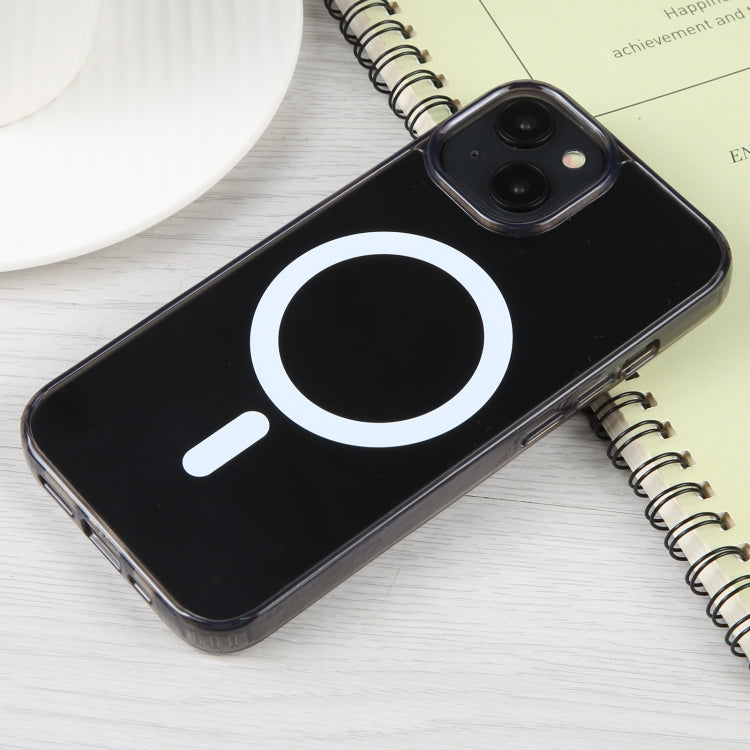 For iPhone 14 GEBEI MagSafe Magnetic Transparent Phone Case (Transparent Black) - iPhone 14 Cases by GEBEI | Online Shopping South Africa | PMC Jewellery