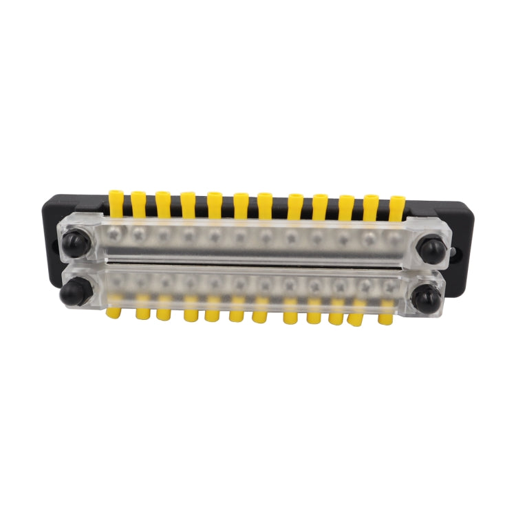 CP-3025 150A 12-48V RV Yacht Double-row 12-way Busbar with 28pcs Terminals(Black) - Booster Cable & Clip by PMC Jewellery | Online Shopping South Africa | PMC Jewellery | Buy Now Pay Later Mobicred