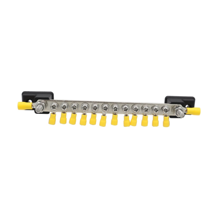 CP-3051 150A 12-48V RV Yacht 12-way Busbar with 14pcs Terminals(Black) - Booster Cable & Clip by PMC Jewellery | Online Shopping South Africa | PMC Jewellery | Buy Now Pay Later Mobicred