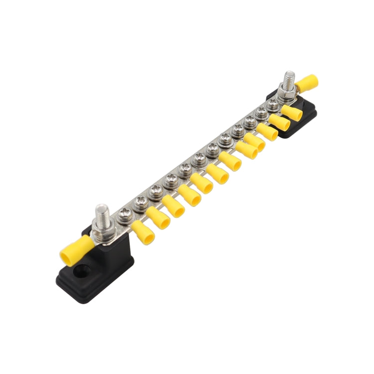 CP-3051 150A 12-48V RV Yacht 12-way Busbar with 14pcs Terminals(Black) - Booster Cable & Clip by PMC Jewellery | Online Shopping South Africa | PMC Jewellery | Buy Now Pay Later Mobicred