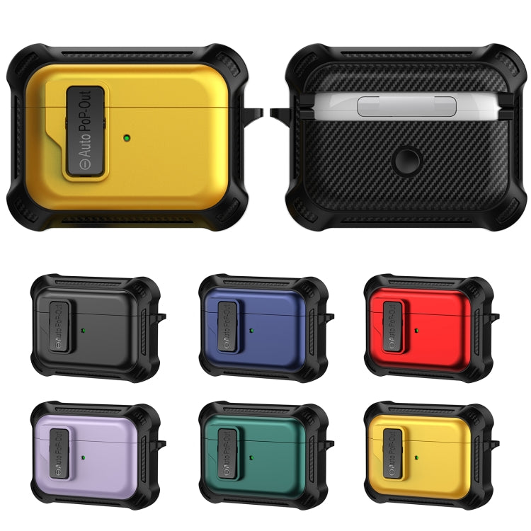For AirPods Pro Signal Flag Wireless Earphones Case with Security Lock(Purple) - For AirPods Pro by PMC Jewellery | Online Shopping South Africa | PMC Jewellery | Buy Now Pay Later Mobicred