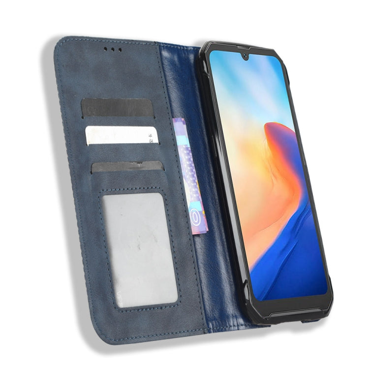 For Blackview BV7200 Magnetic Buckle Retro Texture Leather Phone Case(Blue) - free shipping - PMC TechLife - Order now!