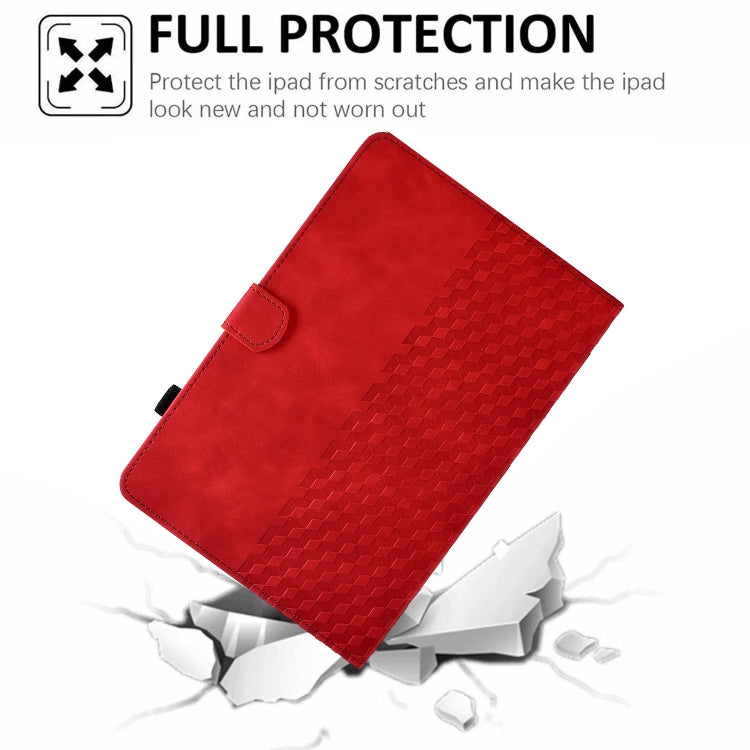 For Amazon Kindle PaperWhite 4 / 3 / 2 / 1 Rhombus Embossed Leather Tablet Case(Red) - Amazon by PMC TechLife | Online Shopping South Africa | PMC TechLife | Buy Now Pay Later Mobicred