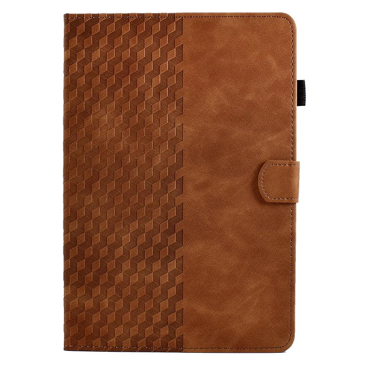 For 10.0 inch Universal Tablet Rhombus Embossed Leather Case(Brown) - 10 - 11 inch by PMC TechLife | Online Shopping South Africa | PMC TechLife | Buy Now Pay Later Mobicred