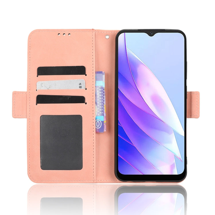 For Blackview A52 Skin Feel Calf Texture Card Slots Leather Phone Case(Pink) - More Brand by PMC Jewellery | Online Shopping South Africa | PMC Jewellery