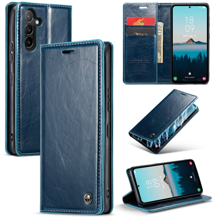 For Samsung Galaxy A54 5G CaseMe 003 Crazy Horse Texture Leather Phone Case(Blue) - Galaxy Phone Cases by CaseMe | Online Shopping South Africa | PMC Jewellery | Buy Now Pay Later Mobicred