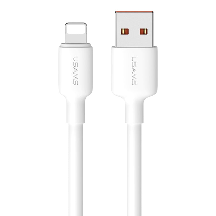 USAMS US-SJ605 U84 2.4A USB to 8 Pin Charging Data Cable, Cable Length:2m(White) - Normal Style Cable by USAMS | Online Shopping South Africa | PMC Jewellery | Buy Now Pay Later Mobicred