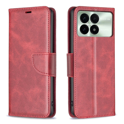 For Xiaomi Redmi K70 / K70 Pro Lambskin Texture Pure Color Flip Leather Phone Case(Red) - K70 Pro Cases by PMC Jewellery | Online Shopping South Africa | PMC Jewellery | Buy Now Pay Later Mobicred