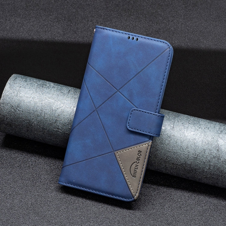 For Xiaomi Redmi K70 / K70 Pro Magnetic Buckle Rhombus Texture Leather Phone Case(Blue) - K70 Pro Cases by PMC Jewellery | Online Shopping South Africa | PMC Jewellery | Buy Now Pay Later Mobicred