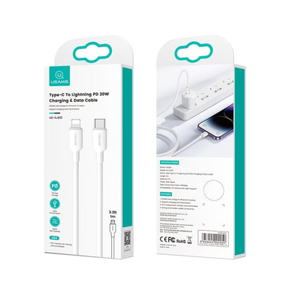 USAMS US-SJ612 U84 PD20W USB-C / Type-C to 8 Pin Charging Data Cable, Cable Length:3m(White) - 2 in 1 Cable by USAMS | Online Shopping South Africa | PMC Jewellery | Buy Now Pay Later Mobicred