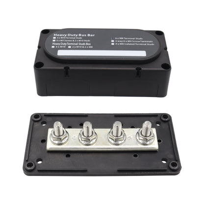 CP-3089-01 300A 48V 4-way M8 Terminal Busbar(Black) - Booster Cable & Clip by PMC Jewellery | Online Shopping South Africa | PMC Jewellery | Buy Now Pay Later Mobicred