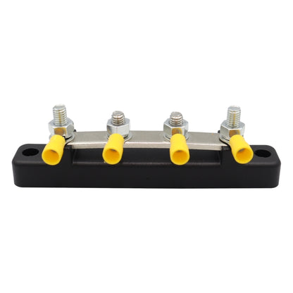 CP-3119 150A 12-48V RV Yacht Single-row 2-way Busbar with 4pcs Terminals(Black) - Booster Cable & Clip by PMC Jewellery | Online Shopping South Africa | PMC Jewellery | Buy Now Pay Later Mobicred