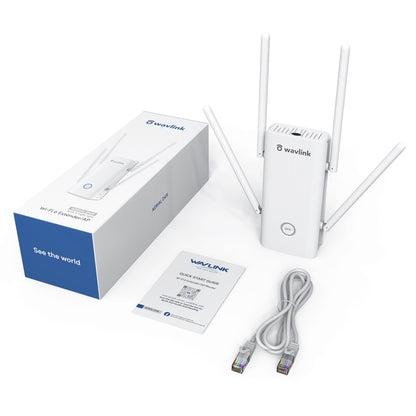 Wavlink AERIAL D4X AX1800Mbps Dual Frequency WiFi Signal Amplifier WiFi6 Extender(UK Plug) - Broadband Amplifiers by WAVLINK | Online Shopping South Africa | PMC Jewellery | Buy Now Pay Later Mobicred