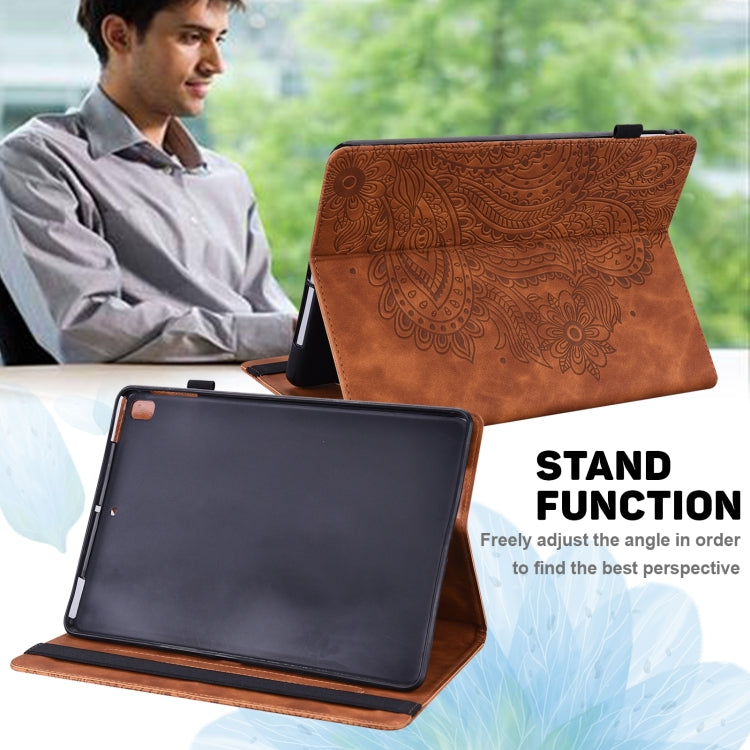 For Lenovo Tab P11 Gen 2 Peacock Embossed Pattern Leather Tablet Case(Brown) - Lenovo by PMC TechLife | Online Shopping South Africa | PMC TechLife | Buy Now Pay Later Mobicred