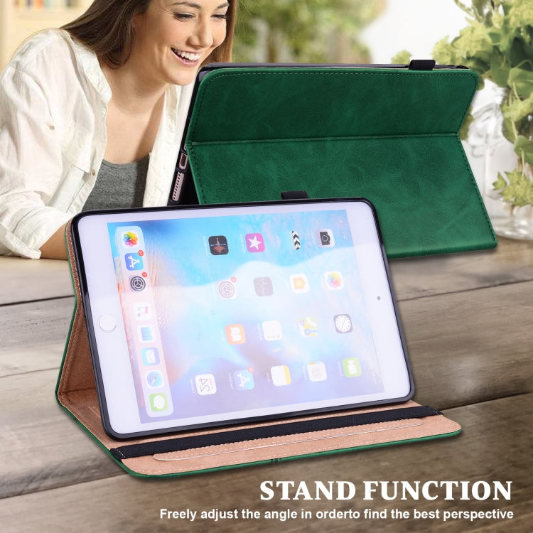 For Lenovo Tab M8 4th Gen TB-300FU Embossed Striped Leather Tablet Case(Green) - Lenovo by PMC TechLife | Online Shopping South Africa | PMC TechLife | Buy Now Pay Later Mobicred