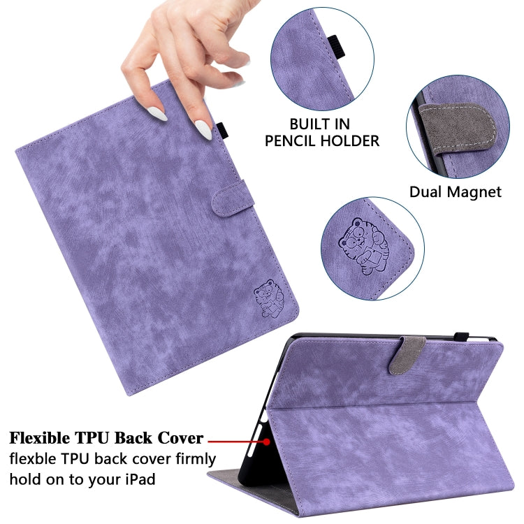 For Lenovo Tab P11 Pro Gen 2 11.2 Tiger Pattern Flip Leather Tablet Case(Purple) - free shipping - PMC TechLife - Order now!
