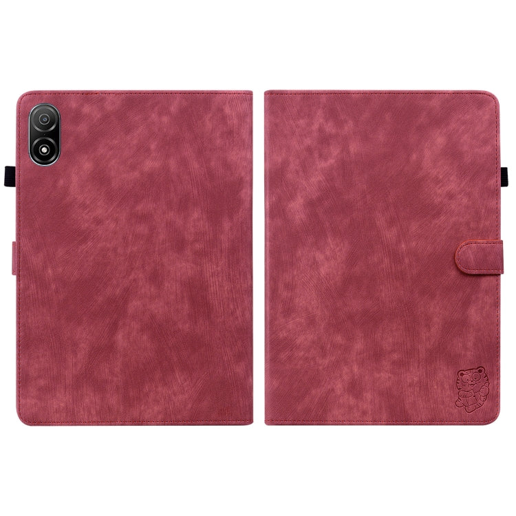 For Honor Pad V8 Pro Tiger Pattern Flip Leather Tablet Case(Red) - Honor by PMC TechLife | Online Shopping South Africa | PMC TechLife | Buy Now Pay Later Mobicred