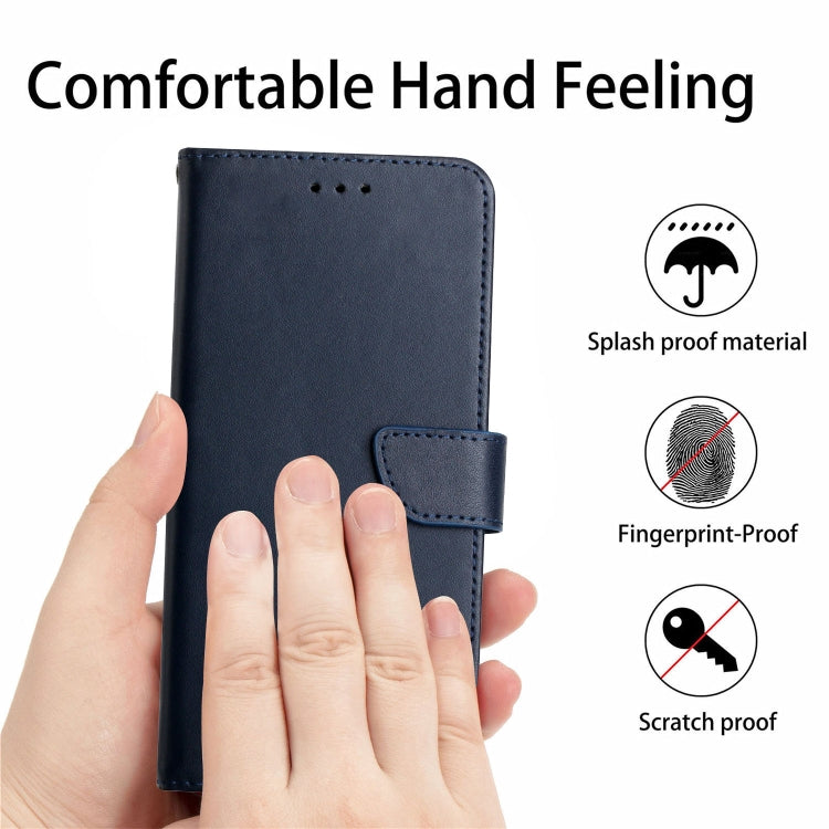 For Honor X5 4G Genuine Leather Fingerprint-proof Flip Phone Case(Blue) - Honor Cases by PMC TechLife | Online Shopping South Africa | PMC TechLife | Buy Now Pay Later Mobicred