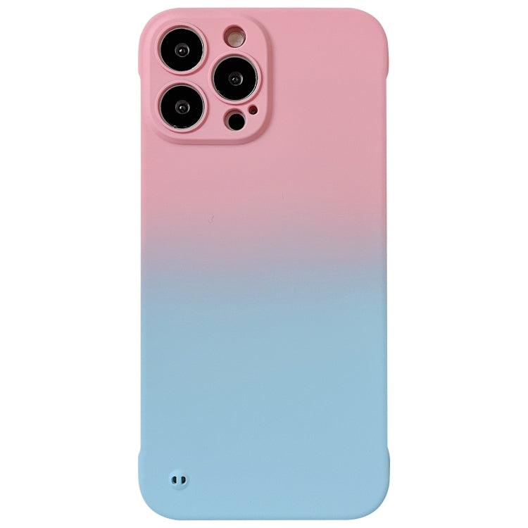 For iPhone 14 Pro Frameless Skin Feel Gradient Phone Case(Pink + Light Blue) - iPhone 14 Pro Cases by PMC Jewellery | Online Shopping South Africa | PMC Jewellery | Buy Now Pay Later Mobicred