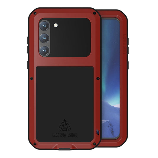 For Samsung Galaxy S23+ 5G LOVE MEI Metal Shockproof Life Waterproof Dustproof Phone Case(Red) - Galaxy S23+ 5G Cases by LOVE MEI | Online Shopping South Africa | PMC Jewellery | Buy Now Pay Later Mobicred