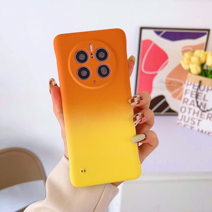 For Huawei Mate 50 Frameless Skin Feel Gradient Phone Case(Orange Yellow) - Huawei Cases by PMC Jewellery | Online Shopping South Africa | PMC Jewellery | Buy Now Pay Later Mobicred