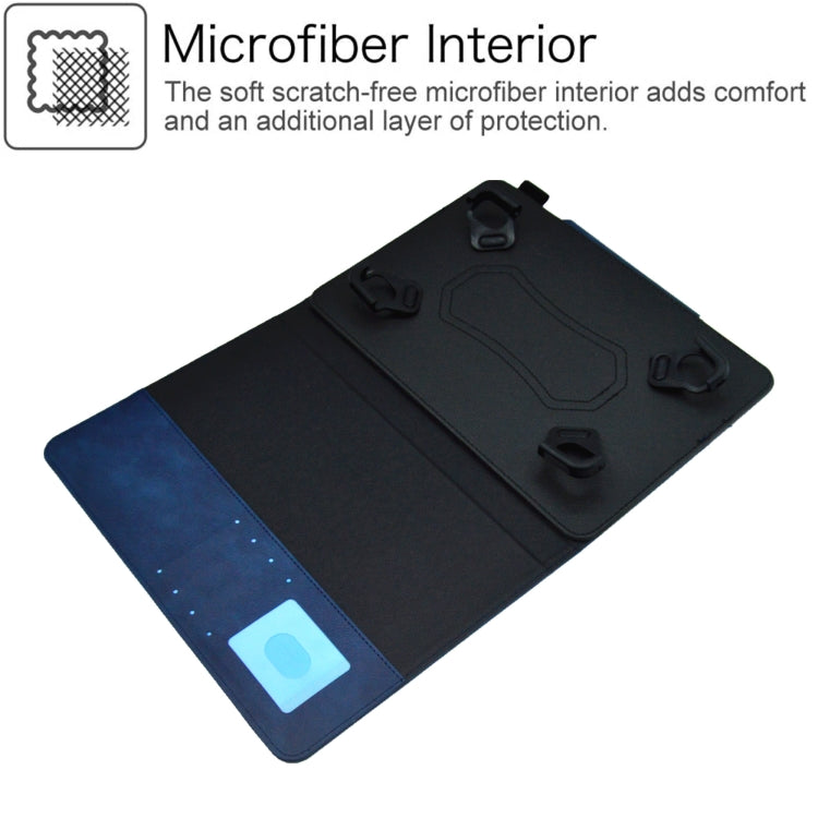 For 8 inch Suede Cross Texture Magnetic Clasp Leather Tablet Case(Blue) - free shipping - PMC TechLife - Order now!