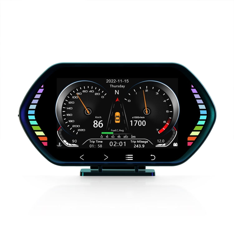 F12 4.5-inch Multi-function HD OBD LCD Instrument Car GPS Slope Meter HUD Head-up Display - Head Up Display System by PMC Jewellery | Online Shopping South Africa | PMC Jewellery | Buy Now Pay Later Mobicred