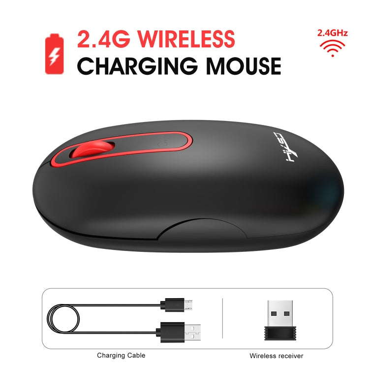 HXSJ T15 2.4GHz 4 Keys Wireless Mute Mouse(Black) - Wireless Mice by HXSJ | Online Shopping South Africa | PMC Jewellery | Buy Now Pay Later Mobicred