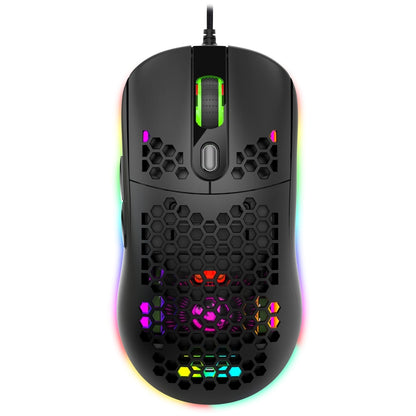 HXSJ X600 6 Keys RGB Luminous Macro Programming Wired Gaming Mouse(Black) - Wired Mice by HXSJ | Online Shopping South Africa | PMC Jewellery | Buy Now Pay Later Mobicred