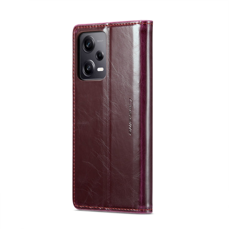 For Xiaomi Redmi Note 12 Pro 5G / Poco X5 Pro CaseMe 003 Crazy Horse Texture Leather Phone Case(Red) - Xiaomi Cases by CaseMe | Online Shopping South Africa | PMC Jewellery | Buy Now Pay Later Mobicred