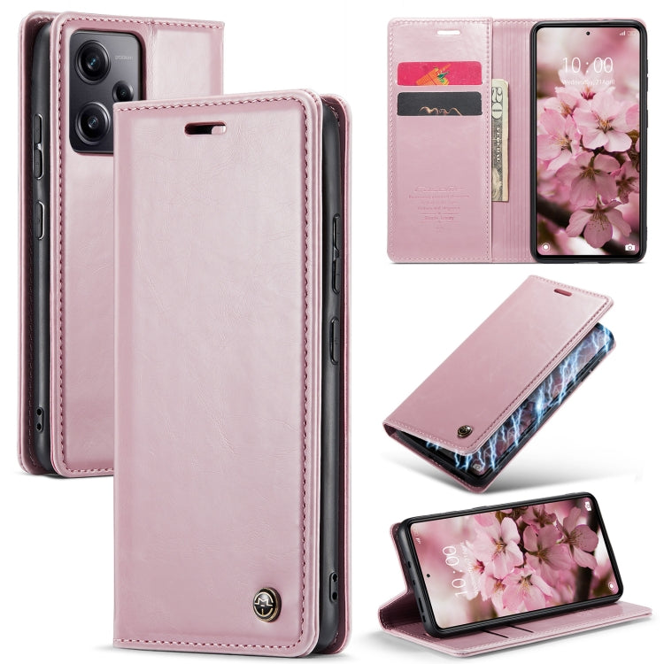 For Xiaomi Redmi Note 12 Pro+ 5G CaseMe 003 Crazy Horse Texture Leather Phone Case(Rose Gold) - Xiaomi Cases by CaseMe | Online Shopping South Africa | PMC Jewellery | Buy Now Pay Later Mobicred