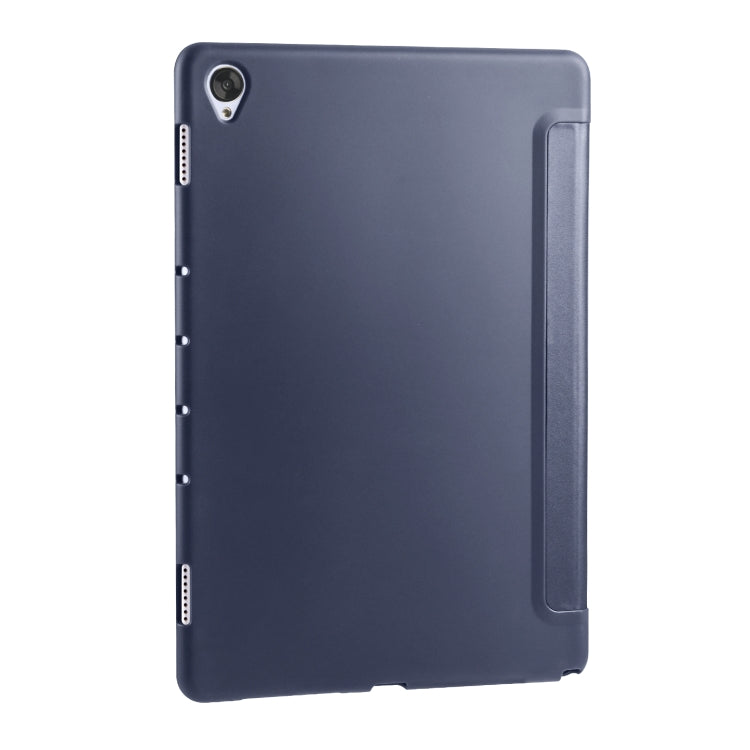 For Huawei MediaPad M6 10.8 inch 3-folding Horizontal Flip PU Leather + Shockproof Honeycomb TPU Case with Holder(Dark Blue) - Huawei by PMC Jewellery | Online Shopping South Africa | PMC Jewellery