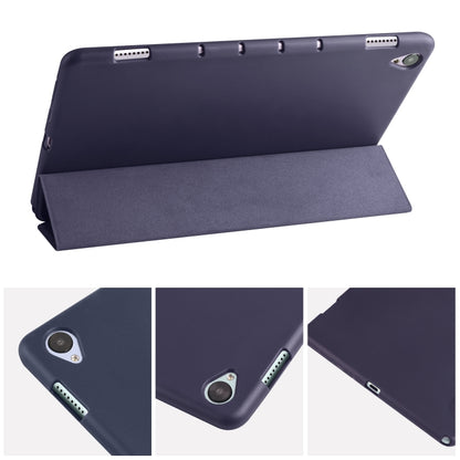 For Huawei MediaPad M6 10.8 inch 3-folding Horizontal Flip PU Leather + Shockproof Honeycomb TPU Case with Holder(Dark Blue) - Huawei by PMC Jewellery | Online Shopping South Africa | PMC Jewellery