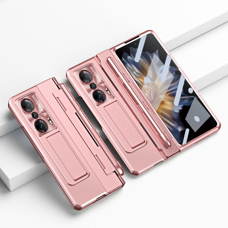For Honor Magic Vs Integrated Folding Hinge Phone Case with Stylus(Rose Gold) - Honor Cases by PMC TechLife | Online Shopping South Africa | PMC TechLife | Buy Now Pay Later Mobicred