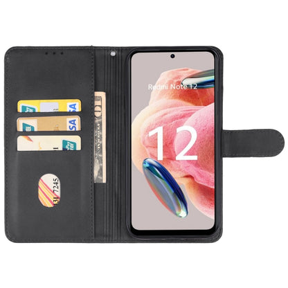 For Redmi Note 12 4G Global Leather Phone Case(Black) - Note 12 Cases by PMC Jewellery | Online Shopping South Africa | PMC Jewellery