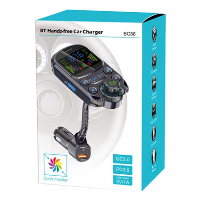 BC86 Colorful Screen Car Bluetooth 5.3 FM Transmitter MP3 Player - Bluetooth Car Kits by PMC Jewellery | Online Shopping South Africa | PMC Jewellery | Buy Now Pay Later Mobicred