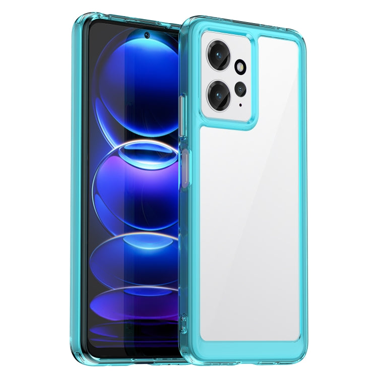 For Xiaomi Redmi Note 12 4G Global Colorful Series Acrylic + TPU Phone Case(Transparent Blue) - Note 12 Cases by PMC Jewellery | Online Shopping South Africa | PMC Jewellery