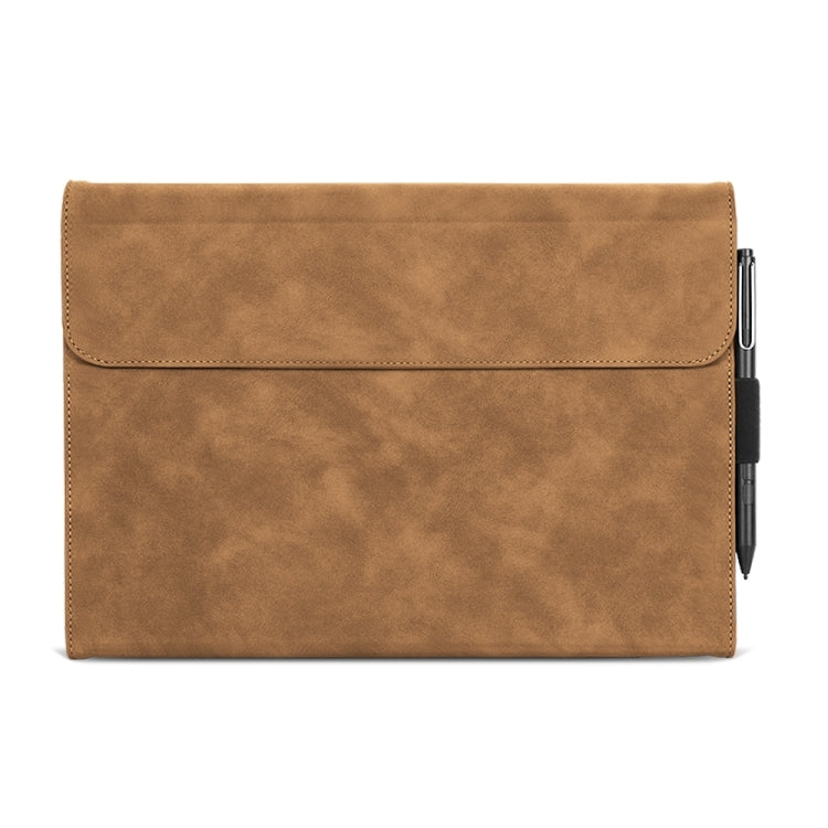 For Microsoft Surface Pro X Sheepskin All-Inclusive Shockproof Protective Case(Brown) - Others by PMC TechLife | Online Shopping South Africa | PMC TechLife | Buy Now Pay Later Mobicred