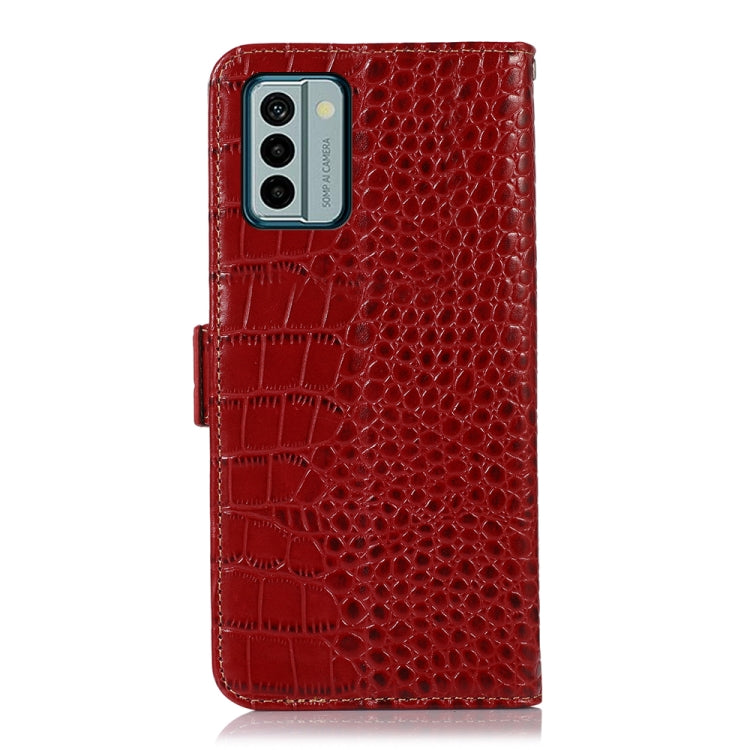 For Nokia G22 4G Crocodile Top Layer Cowhide Leather Phone Case(Red) - Nokia Cases by PMC TechLife | Online Shopping South Africa | PMC TechLife | Buy Now Pay Later Mobicred