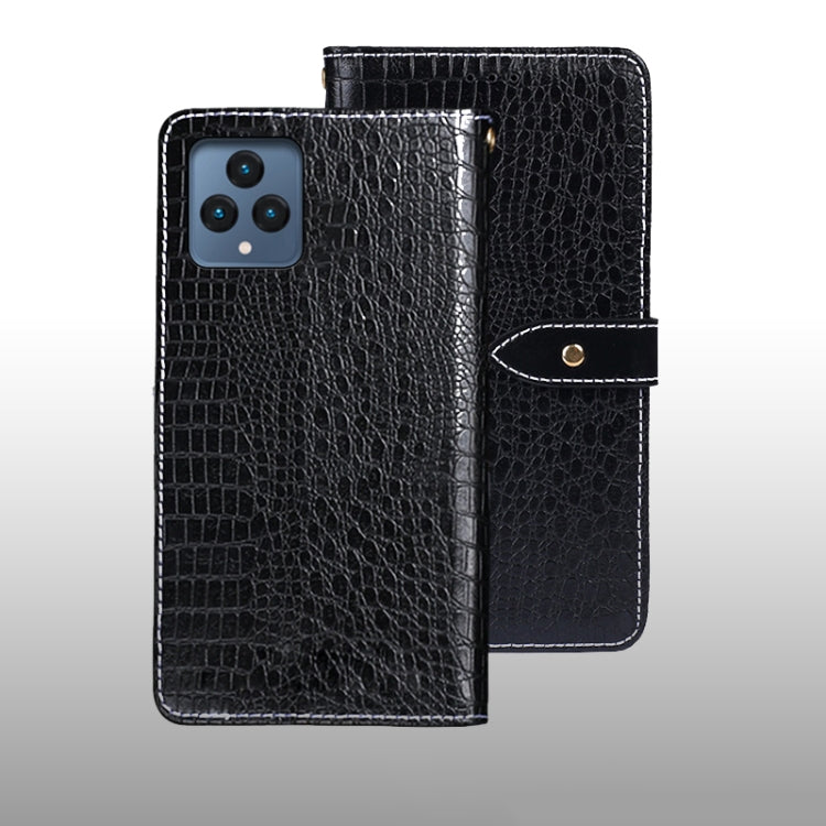 For T-Mobile REVVL 6 5G idewei Crocodile Texture Leather Phone Case(Black) - More Brand by idewei | Online Shopping South Africa | PMC Jewellery | Buy Now Pay Later Mobicred