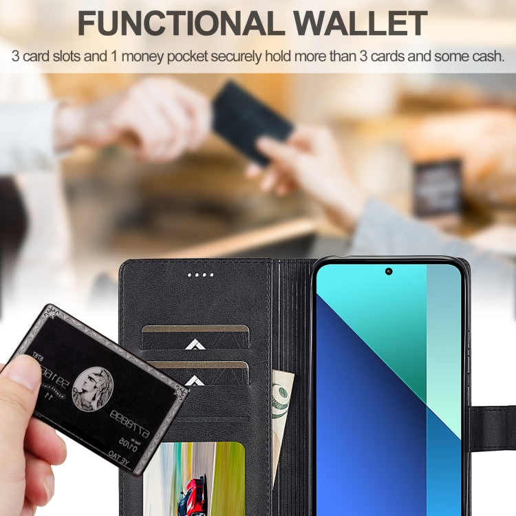 For Xiaomi Redmi Note 13 Pro 4G LC.IMEEKE Calf Texture Leather Phone Case(Black) - free shipping - PMC TechLife - Order now!