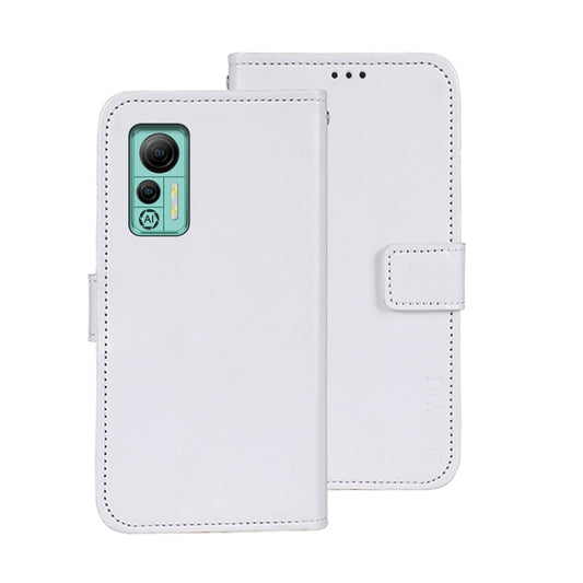 For Ulefone Note 14 idewei Crazy Horse Texture Leather Phone Case with Holder(White) - Ulefone Cases by idewei | Online Shopping South Africa | PMC Jewellery | Buy Now Pay Later Mobicred