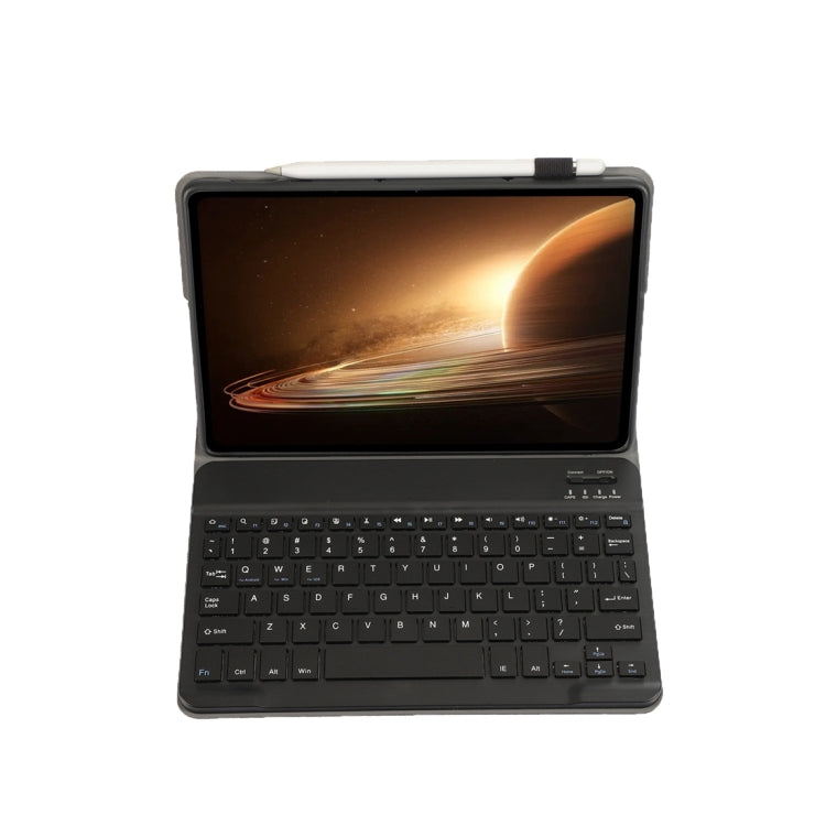 For OPPO Pad 2 11.61 inch 2023 OP13 Lambskin Texture Ultra-thin Detachable Bluetooth Keyboard Leather Case(Black) - Others Keyboard by PMC Jewellery | Online Shopping South Africa | PMC Jewellery