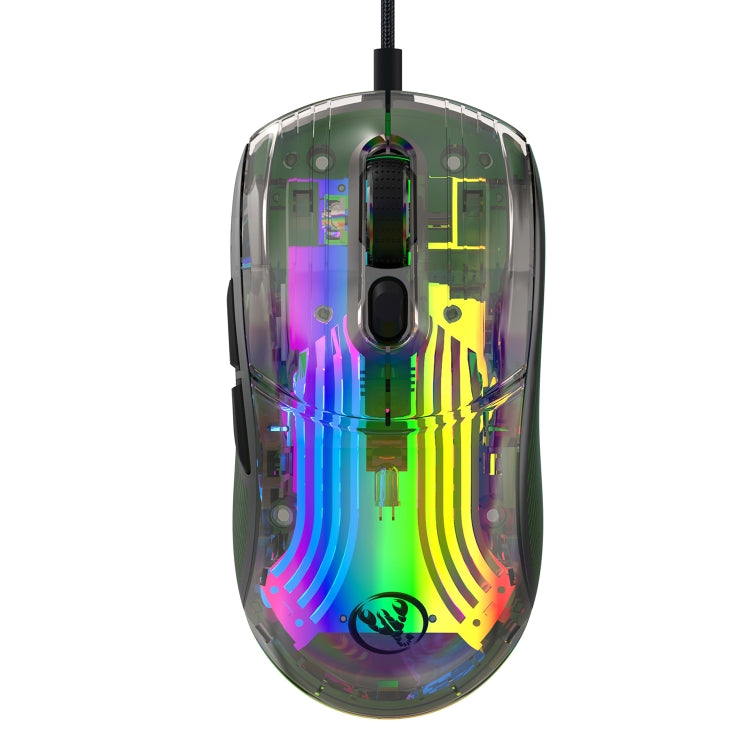 X400 7 Keys Transparent RGB Wired Gaming Mouse (Black) - Wired Mice by REMAX | Online Shopping South Africa | PMC Jewellery | Buy Now Pay Later Mobicred