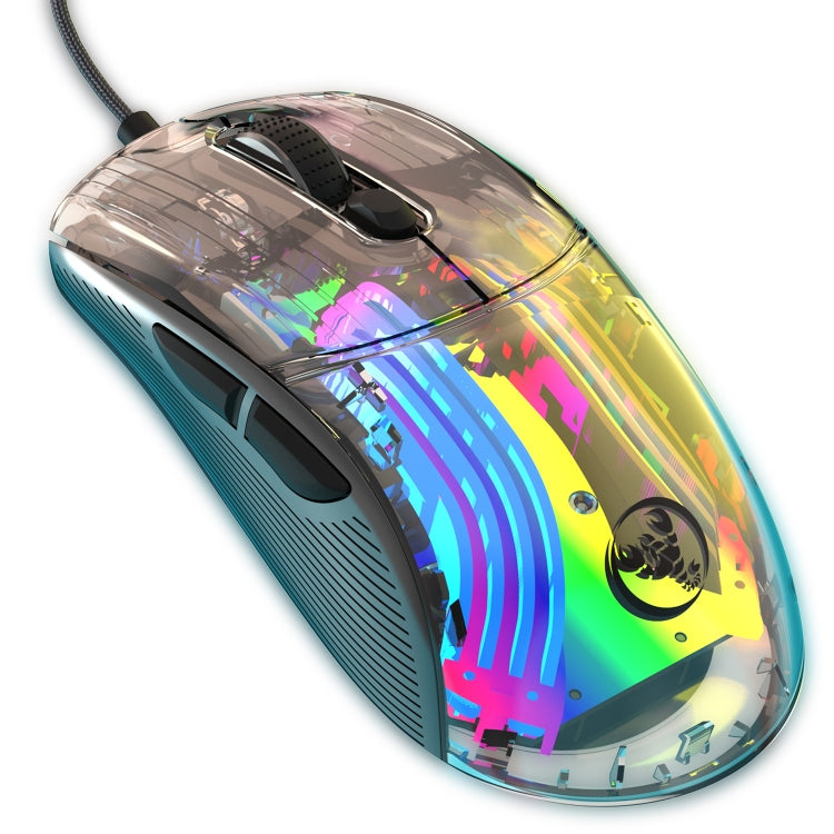 X400 7 Keys Transparent RGB Wired Gaming Mouse (Black) - Wired Mice by REMAX | Online Shopping South Africa | PMC Jewellery | Buy Now Pay Later Mobicred