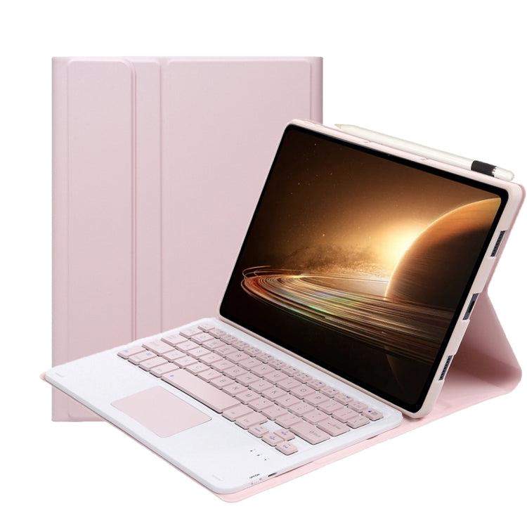 For OPPO Pad 2 11.61 inch 2023 OP13-A Lambskin Texture Ultra-thin Detachable Bluetooth Keyboard Leather Case with Touchpad(Pink) - Others Keyboard by PMC Jewellery | Online Shopping South Africa | PMC Jewellery