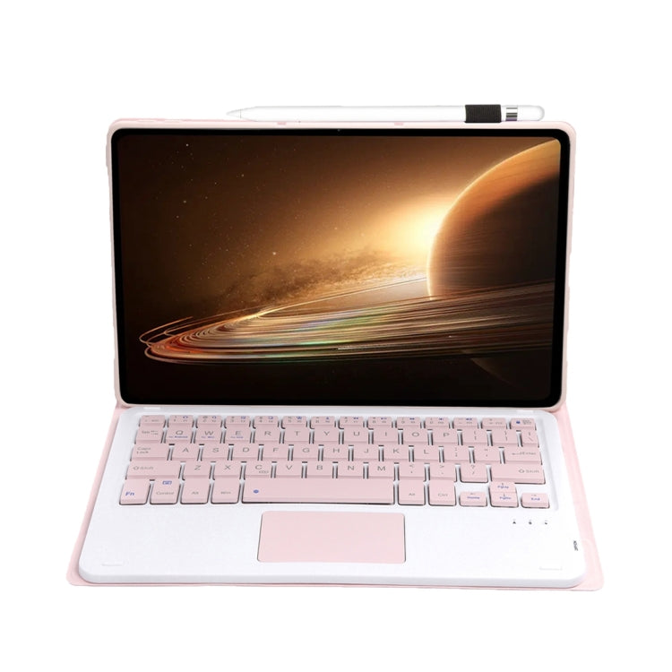 For OPPO Pad 2 11.61 inch 2023 OP13-A Lambskin Texture Ultra-thin Detachable Bluetooth Keyboard Leather Case with Touchpad(Pink) - Others Keyboard by PMC Jewellery | Online Shopping South Africa | PMC Jewellery