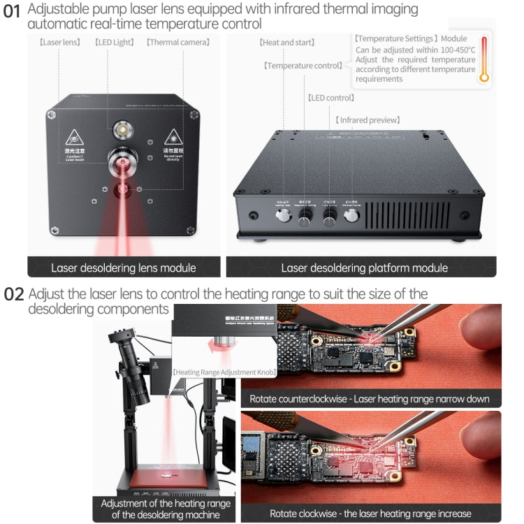 Mega-idea Intelligent Infrared Laser Desoldering Machine, Model:Without Microscope Set(EU Plug) - free shipping - PMC TechLife - Order now!